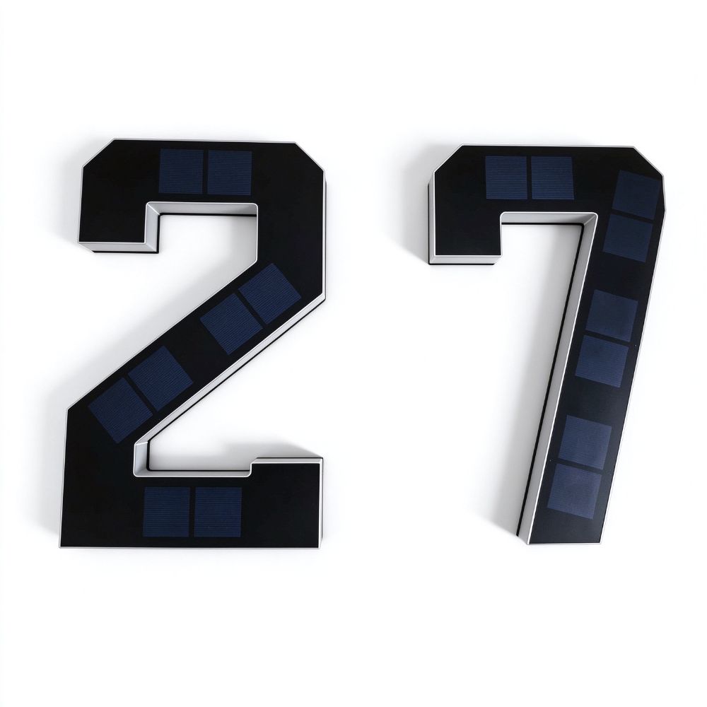 No Wiring LED House Number Plaque 6.7IN Solar Digital Doorplate LED Address Numbers Signs Outdoor