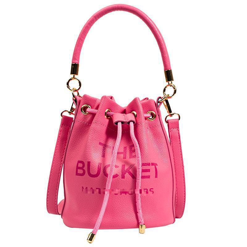 Leather Bucket Crossbody Bag, 20 x 18 x 9 cm