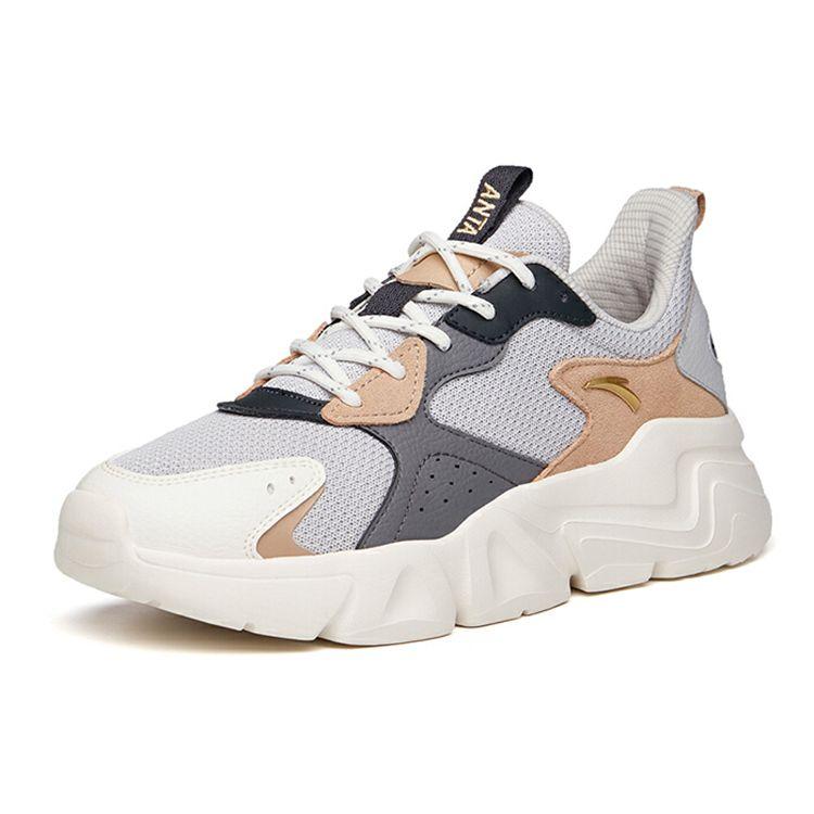 Anta Удобная повседневная спортивная обувь, легкие низкие кроссовки для повседневной носки, мужские кроссовки серо-коричневого цвета 912138826-3