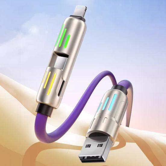 240 Вт кабель для быстрой зарядки 4-в-1 PD Type C кабель 1,5 м USB C Data Line универсальное зарядное устройство для iPhone