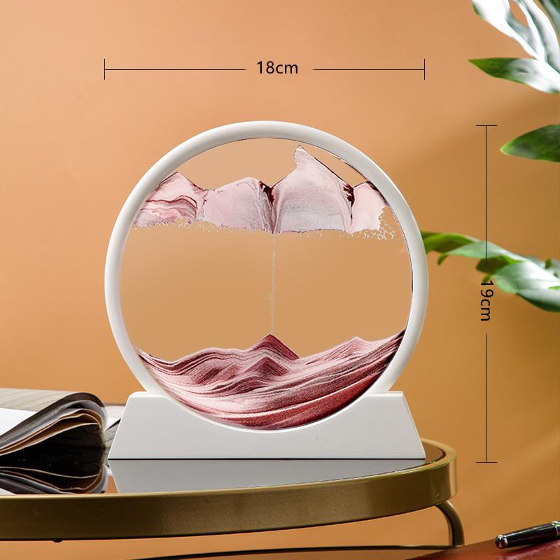 Песочные часы Quicksand Art 3D для декора гостиной и офиса - подарок для снятия стресса