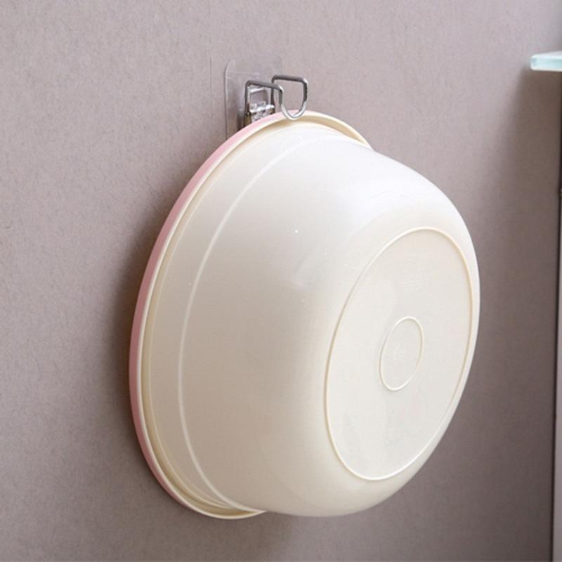 1 шт., липкий органайзер без дырокола для ванной комнаты, кухни, бесследный умывальник, экономия места, настенный держатель с крючком, клейкая полка для хранения