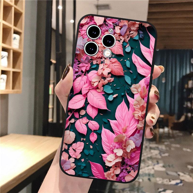 Чехол для телефона с листьями и листьями для iPhone Samsung Galaxy Redmi Xiaomi Oppo OnePlus Note SA 7 8 9 10 11 12 13 14 20 21 22 23 53 54 Pro Max Plus Ultra TPU Soft