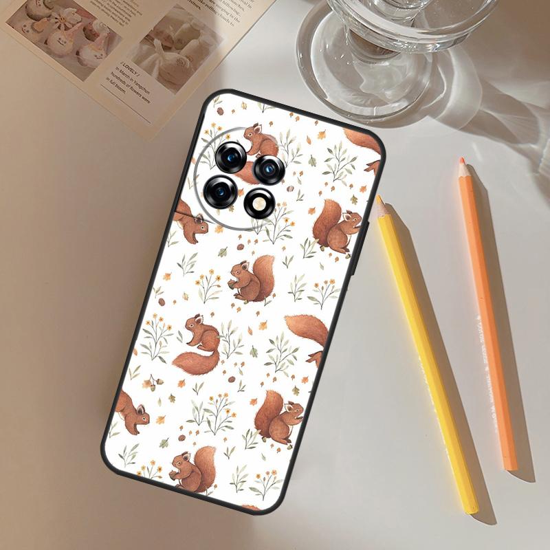 Squirrel Pattern Funda For OnePlus 13 13R 12 R 11 9 10 Pro 8T 9RT 10T OnePlus Nord 4 CE 2 3 Lite N20 N30 Case