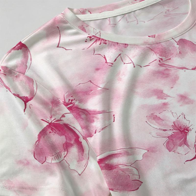 Women's Floral Short Sleeve Top Soft, Breathable, Versatile for Daily Wear & Weekend Getaways