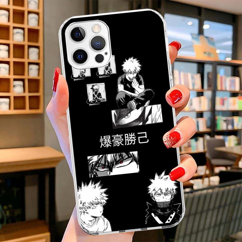 Чехол для телефона My Hero Bakugou Katsuki Для iPhone 16 17 Air 15 14 Pro Max 16E Чехол для телефона 13 Mini 12 11 7 SE 8 Печатный узор Fi