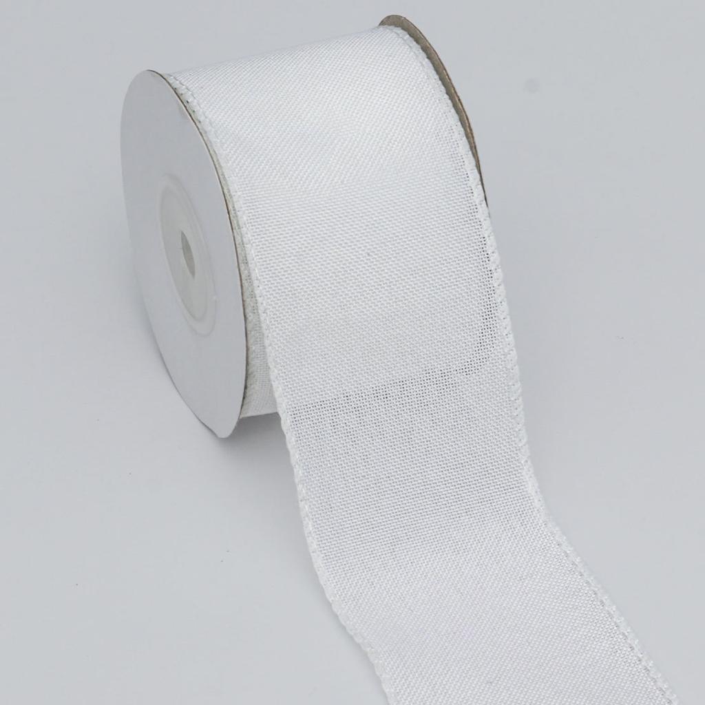 Decorative Romantic and Cozy Solid Color Christmas Day Decoration Ribbon Plaid Ribbon Imitation Hemp Ribbon Wire Edge Imitation Hemp Woven Ribbon