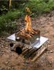 Легкий сетчатый стол Coleman T-2355 с квадратной столешницей из нержавеющей стали с рисунком и дополнительным подносом