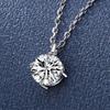 New Real 1 2 Carat Moissanite Pendant Necklace for Women 100% 925 Sterling Silver Classic Round Diamond Necklace Fine Jewelry