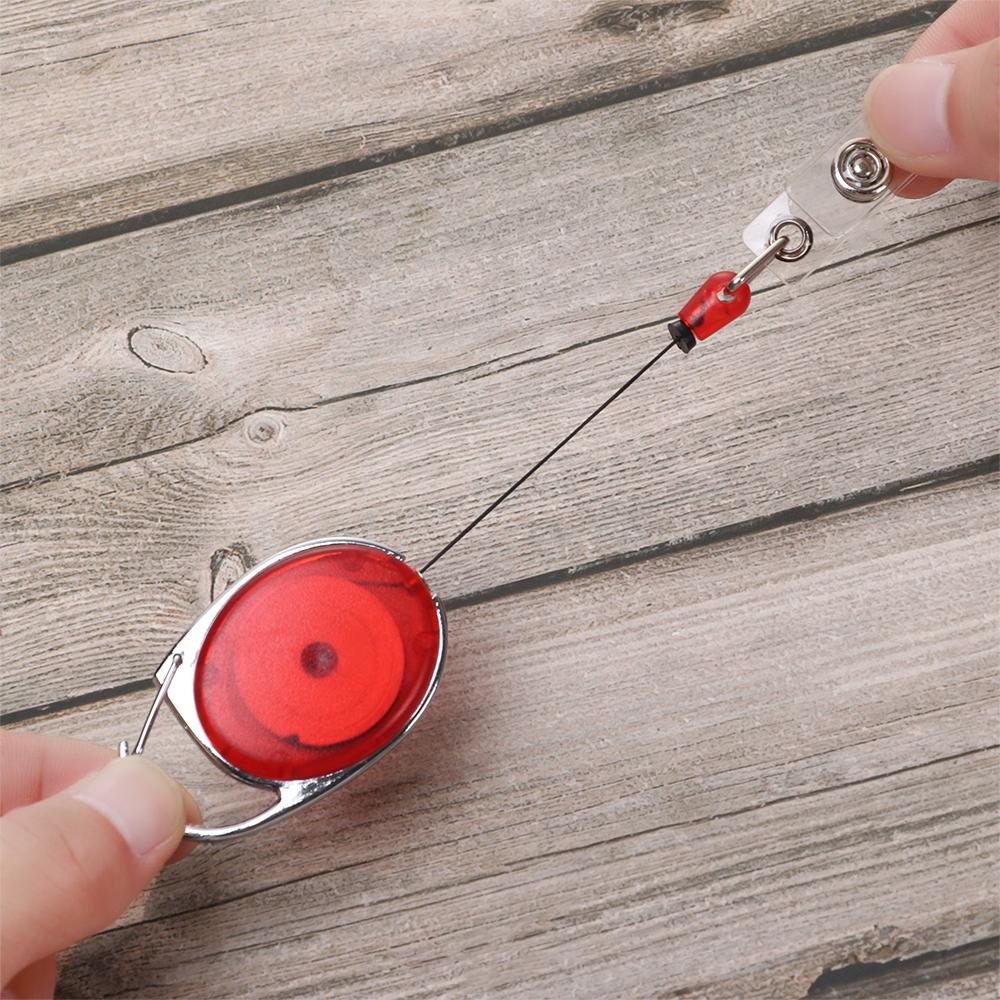 Durable Office Supplies Stationery Clip Anti-Lost Clip Retractable Key Ring Badge Holder Lanyards