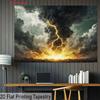 2D Halloween Party Backdrop Cloth Dark Cloud Thunderstorm Themed Wall Hanging