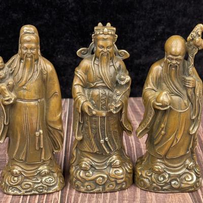 Антикварная Медная Статуэтка Фортуны, Процветания, Долголетия И Счастья, Украшение, Бог Богатства, Домашний Алтарь Будда