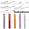 Мужские Женские Тонкие Очки для Чтения с Портативным Чехлом-Клипсой Тонкие Очки для Дальнозоркости Ридеры с Клипсой для Ручки Тубус +1.0+2.0
