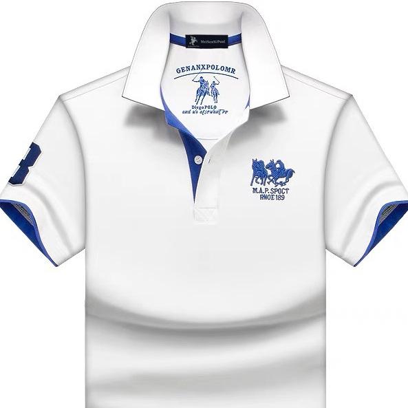 Мужская рубашка-поло премиум-класса Paul - Летняя с коротким рукавом, с лацканами, из чистого хлопка, доступна в больших размерах