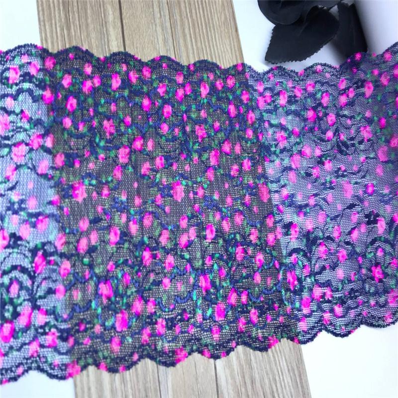 Многоцветное эластичное кружево шириной 16,5 см, эластичная спандекс швейная кружевная отделка для нижнего белья, бюстгальтера, одежды, рукоделия