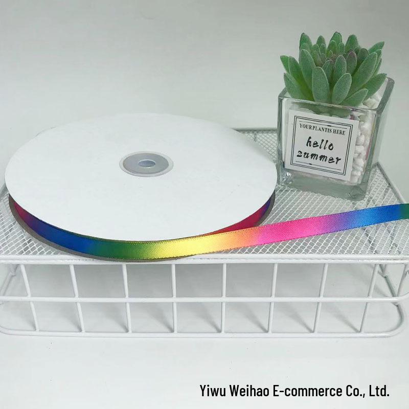 Handmade Rainbow Grosgrain Hair Accessories & Satin Flower Cake Box Ribbon