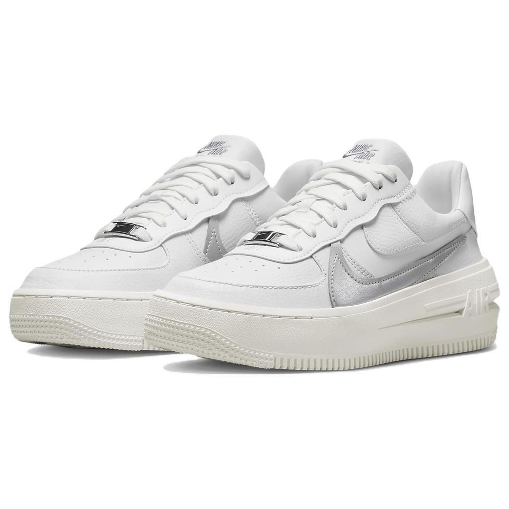 Nike Air Force 1 PLT.AF.ORM Женские кроссовки White Metallic Silver Summit-White Sail Wolf-Grey DJ9946-101