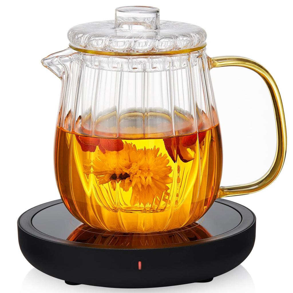 Pokaro Tea Cup Термостакан для чая, настольный, лучший друг, холодный, 3 уровня температуры, автоматическое отключение питания на 4 часа, подогреватель, подставка, подогреватель, изолятор,