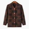 Sweater Jacket Women's Fall and Winter Warm and Comfortable Elastic Knit Sweater Casual Thickened Soft Plaid Sweater