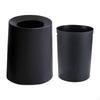 Round Trash Can Rubbish Bin Modern Decorative Paper Basket Waste for Office Indoor
