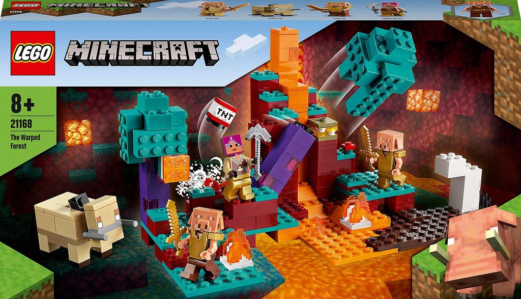 LEGO Toy Minecraft Warped Forest Boys Girls Minecraft Goods Game Toy Educational Toy Birthday Present Gift LEGO Block 21168 8 Years Old and Up
