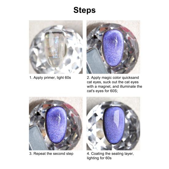 8 мл клей «кошачий глаз», сверкающий, быстросохнущий, тонкая текстура, зыбучий песок, гель-лак для дизайна ногтей для красоты 