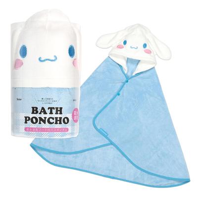 Водопоглощающее быстросохнущее пончо для купания с капюшоном Cinnamoroll Sanrio Высота 108 x Ширина 92 см BPO1-A