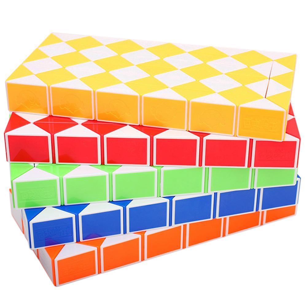 72 PCS Links Magic Snake Twist Cubes IQ Puzzle Toy Folding Ruler Puzzel 3yrs and Above Children Intelligence Game