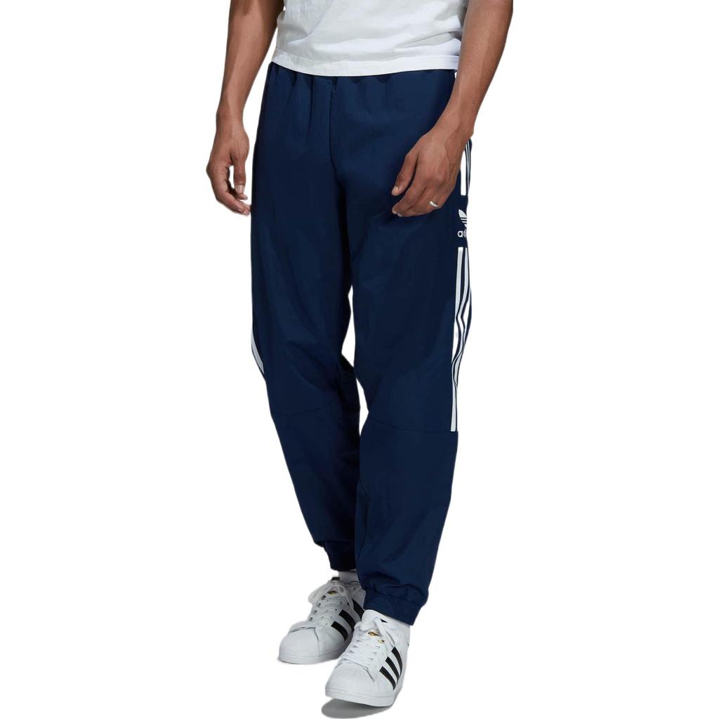 Adidas Originals Trefoil Однотонный логотип с принтом в полоску и манжетами Спортивные брюки Мужские брюки Темно-синие HL2193