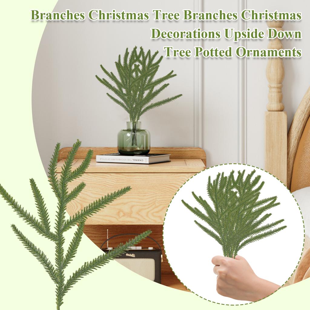 Имитация Веток Ветки ПЭ Ветки Новогодней Елки Новогодние Украшения Перевернутая Елка Горшечные Украшения