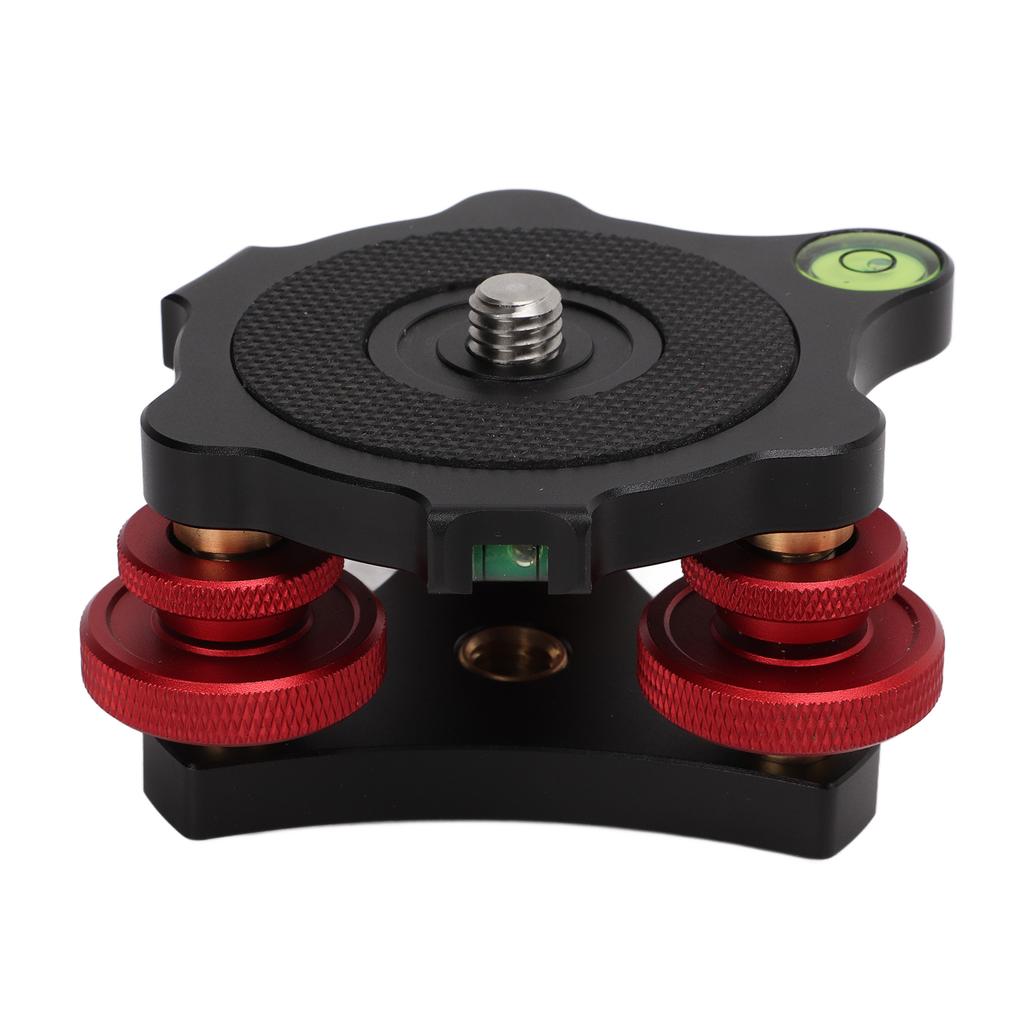 LP‑64 Camera Tripod Ball Head Leveling Base Aluminum Triple Wheel Leveler Bubble Level