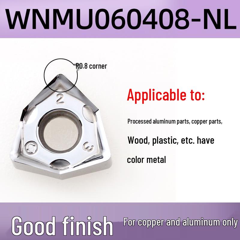 Двусторонние шестигранные режущие пластины WNMU080608 под углом 90° для трансграничного фрезерного станка с высокой скоростью подачи
