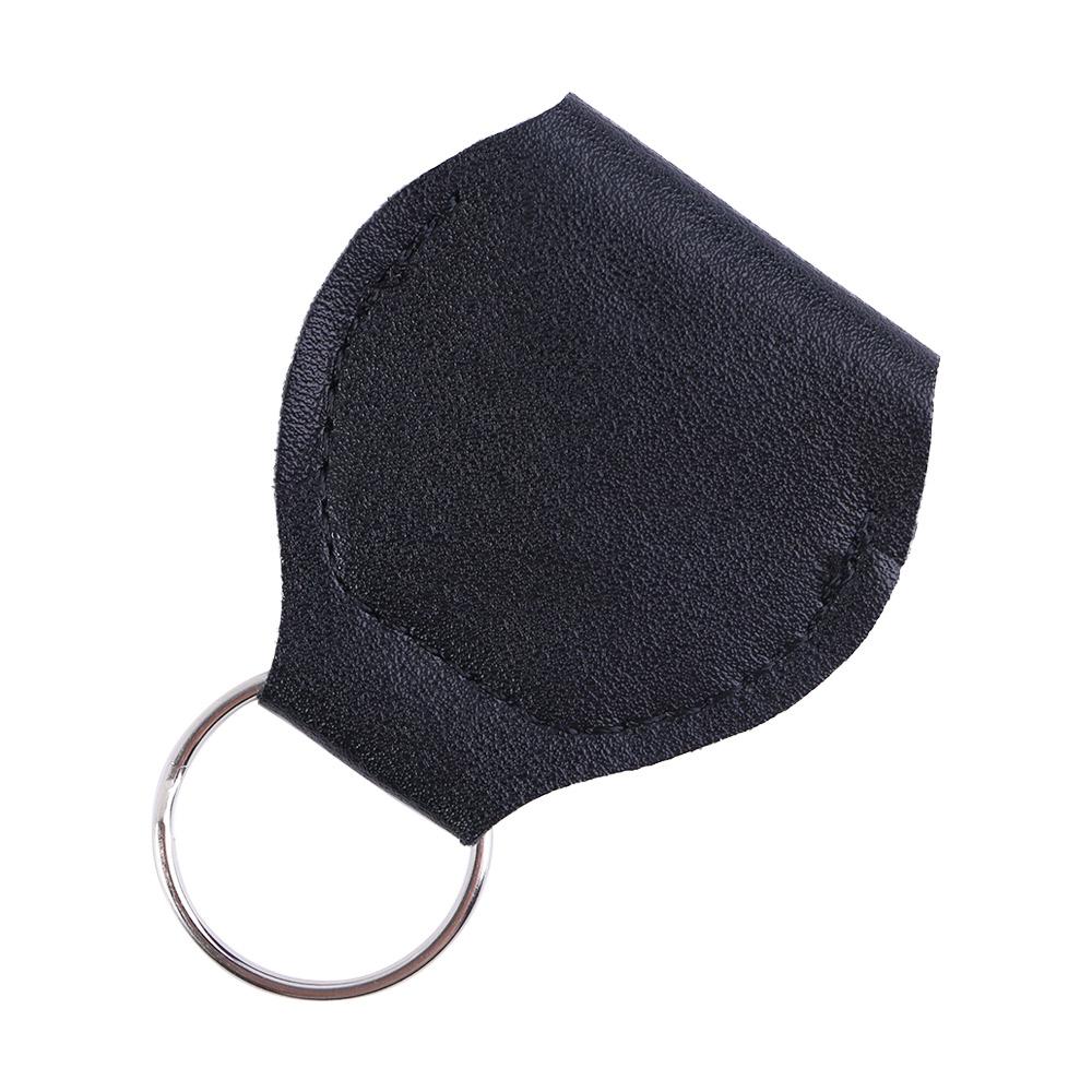 New Buttons Chain Hang Leather Plectrums Case Buckle Bag Holder Key Picks