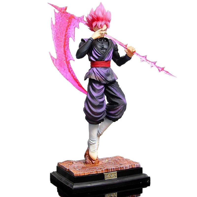 37 см Dragon Ball Super Saiyan Ros Goku Стоящая Фигурка Аниме Модель Статуя Коллекция Настольное Украшение Орнамент Игрушка Подарок
