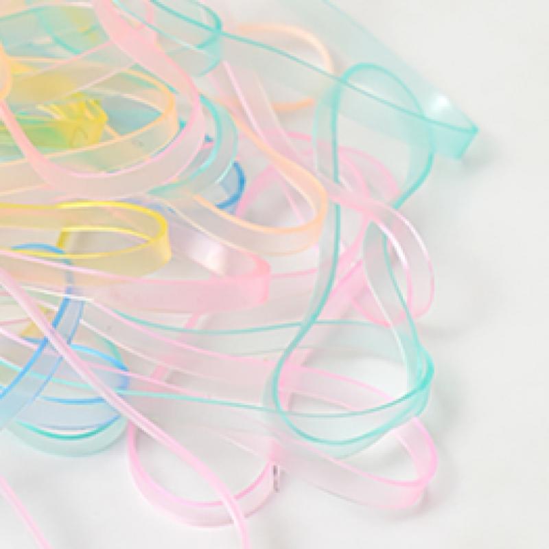 Daiso Прозрачные Пастельные ТПУ Резинки Набор из 120 шт.