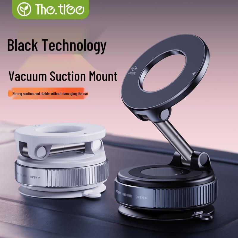 K007 Magnetic Car Phone Holder: Rotating, Folding Vacuum Adsorption Mount for Navigation