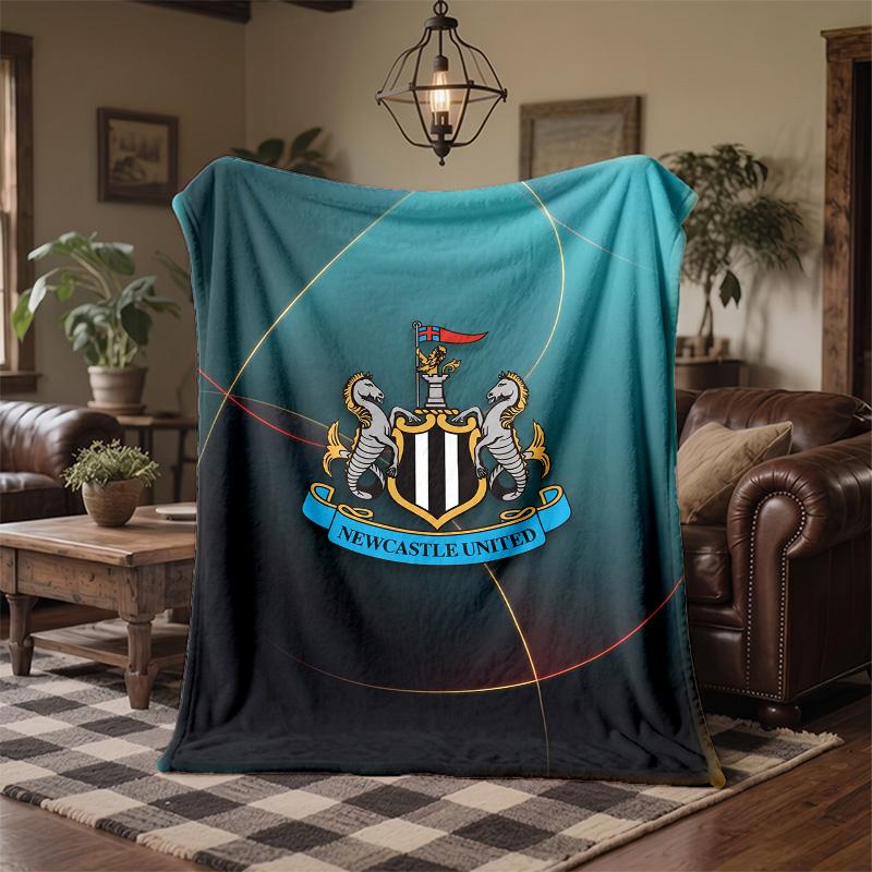 Newcastle United Football Print Flannel Blanket Soft Warm Sofa Bed Throw Blanket For Home Office Bedroom