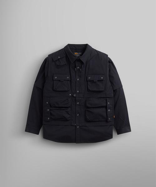 ALPHA INDUSTRIES C-1 Mode Shirt Jacket Black