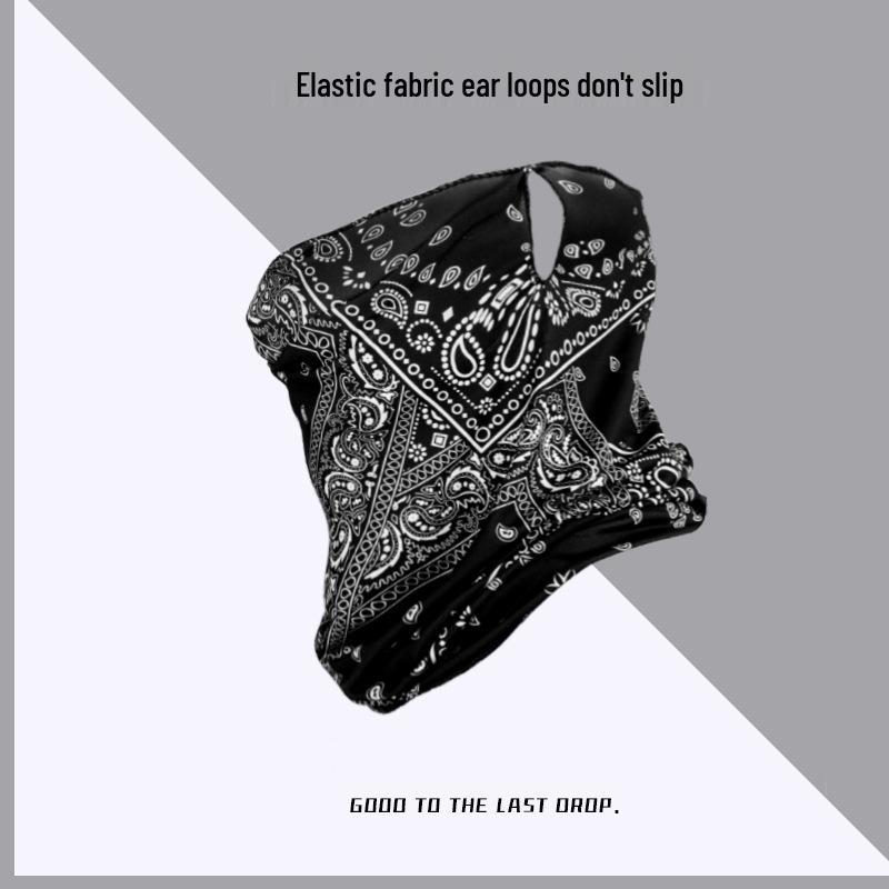 Ice Silk Ear-Hanging Face Mask - Breathable Sunshade & Neck Gaiter for Cycling & Sports