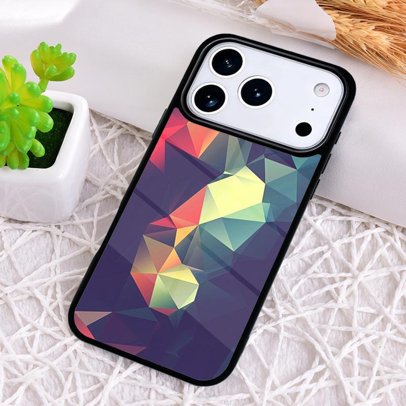 Geometric Stripy Triangle Phone Case for iPhone 17 Air 16 15 11 12 14 13 Pro Max Shockproof Cover