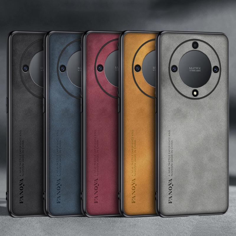 Роскошный чехол из искусственной кожи для Honor X9A X9 4G 5G задняя крышка, матовый силиконовый защитный чехол для телефона Honor Magic 4 5 Lite X40 Coque