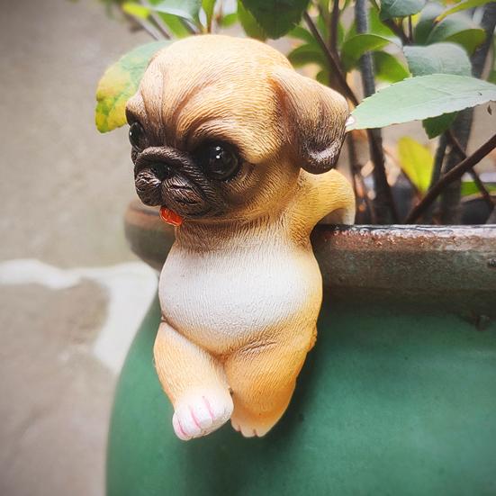 Животное Декоративная Статуэтка Мини Кошка Собака Смола Украшение Компактный Дизайн Цветочные Горшки Аквариумы Фигурка