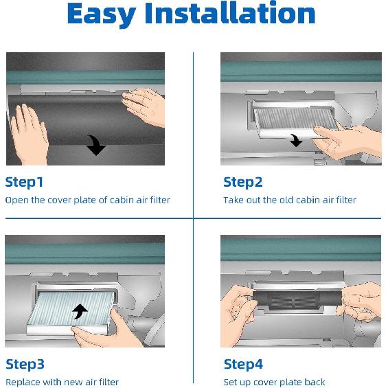 CF11966 Cabin Air Filter HEPA Air Conditioner with Activated Carbon Replacement Cabin Air Filter Accessories Compatible with Buick Chevrolet GMC