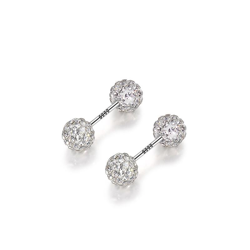 Двусторонние серьги Шамбала, закрученные серьги без снятия супер сверкающих гвоздей для ушных косточек