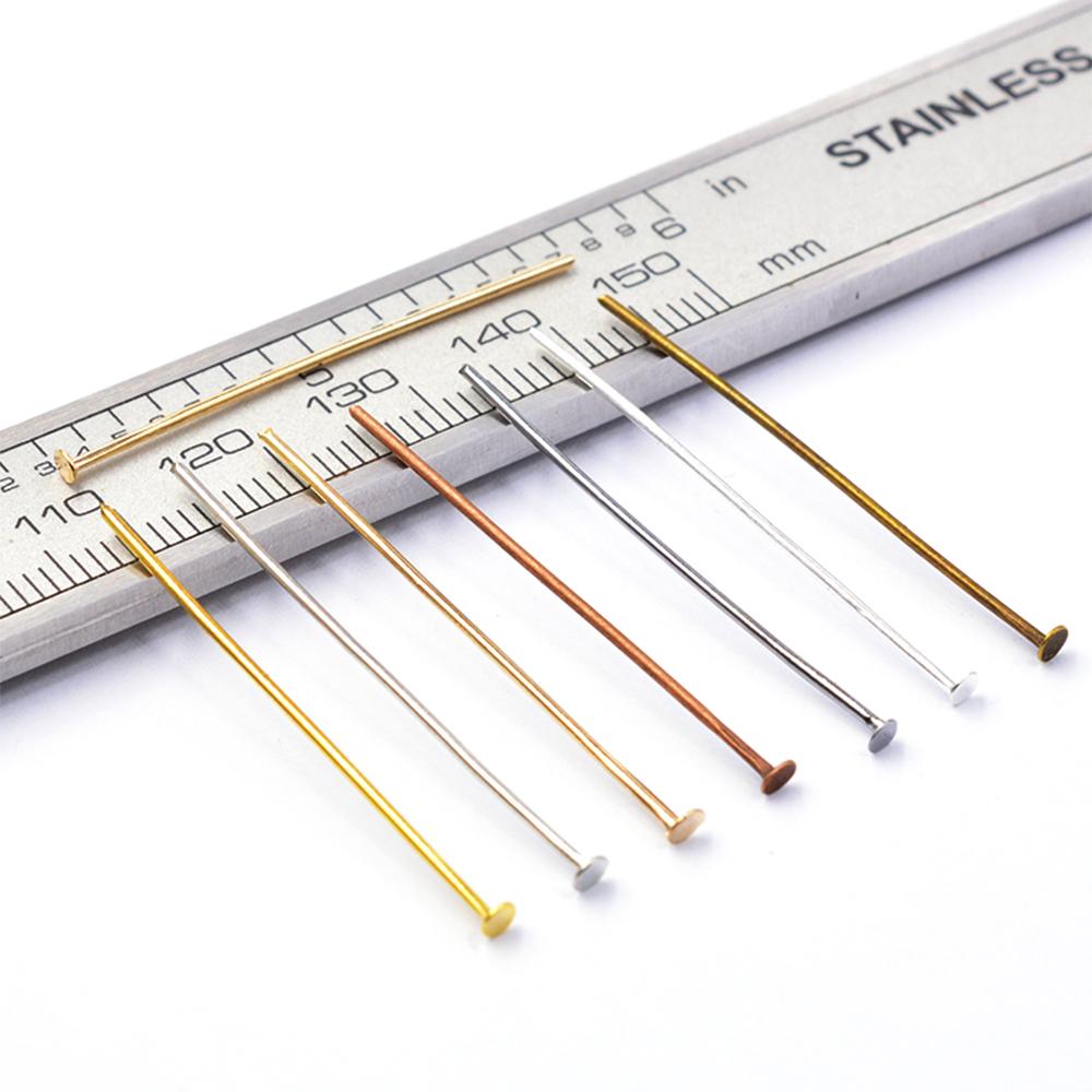 Flat Head Eye Pin Needles Beads Supplies for Jewelry Making Bracelet Accessories Earring Diy