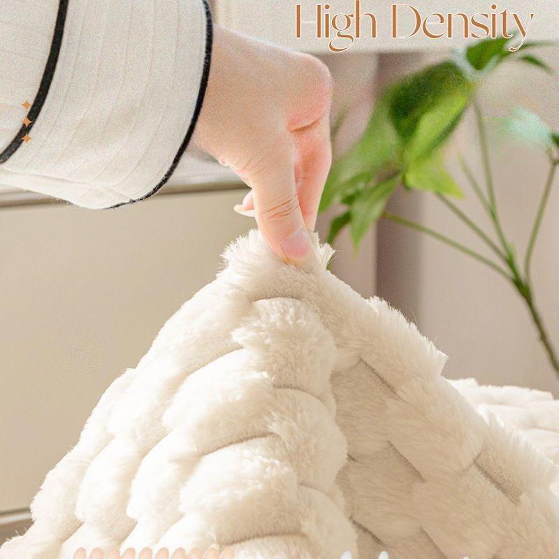 Черная плюшевая диванная подушка, толстый теплый чехол для дивана, наволочка для гостиной, зимняя универсальная подушка для сиденья, нескользящий чехол, тканевый чехол для подушки