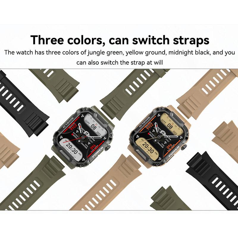 Прочные военные умные часы для мужчин для Xiaomi Android Ios Ftiness часы IP68 водонепроницаемые 1,85 дюйма Bluetooth звонки умные часы Новинка 2023 года
