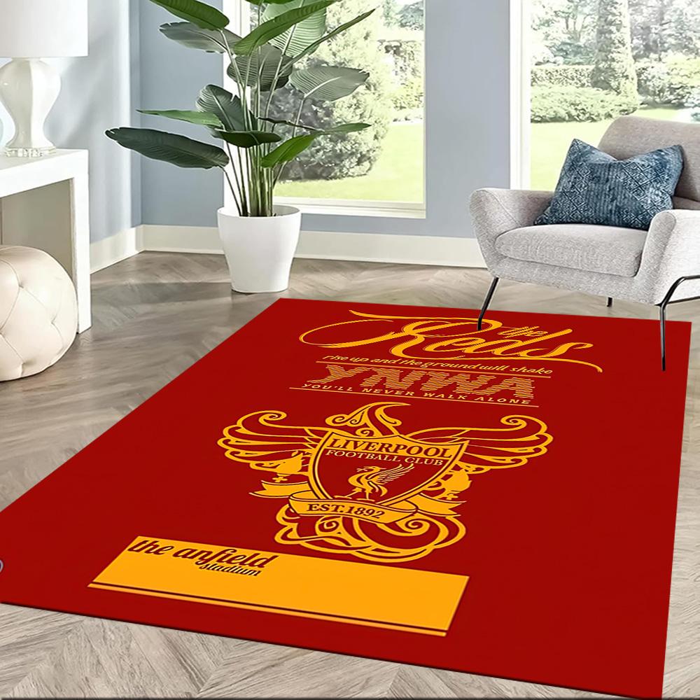 Liverpool Football Club Area Rug Suitable For Study Room Kitchen Playrooms Foyer Antislip Rug Decorate Offices Best For Christmas