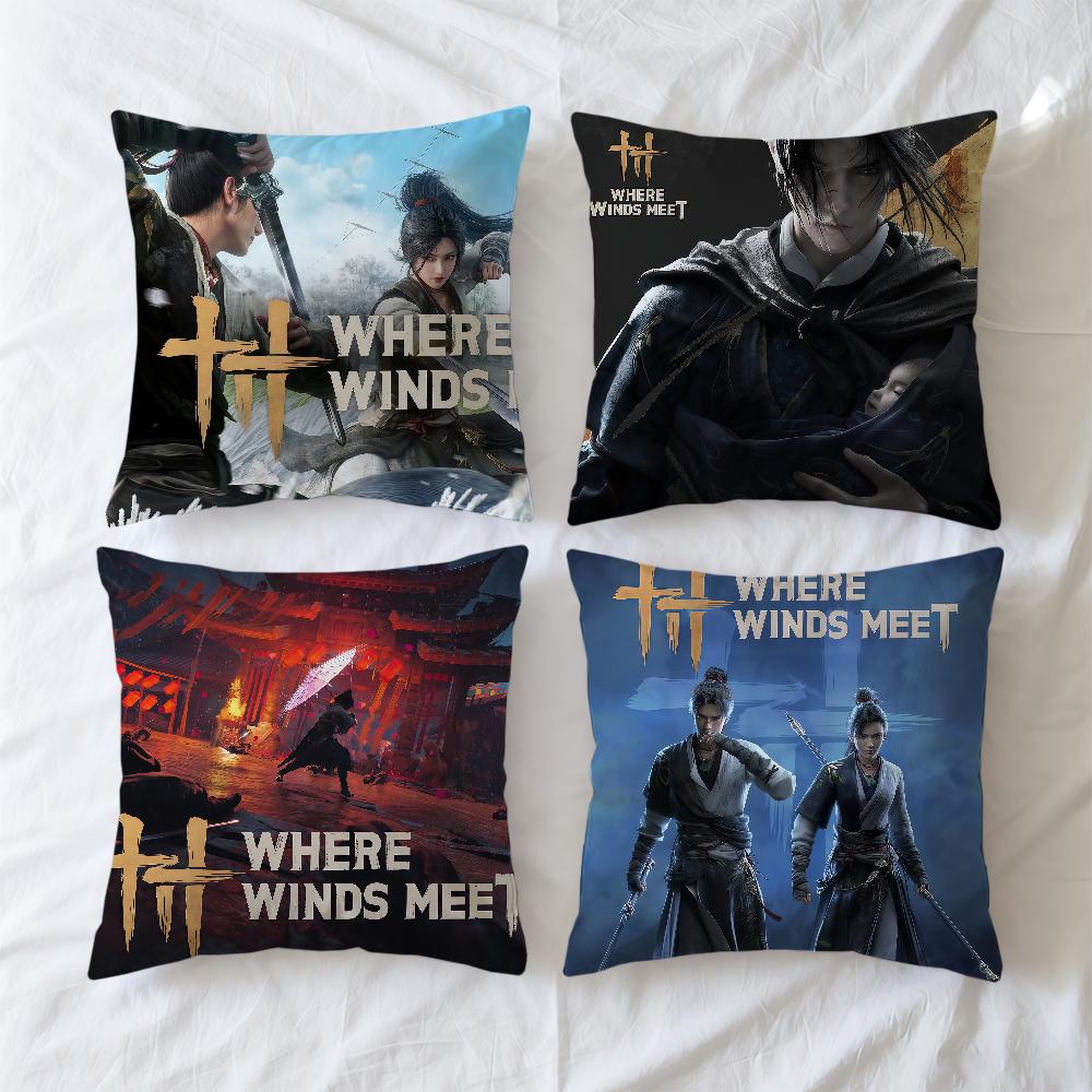Cushion Meet Cover Winds Square Decorative Throw Pillow Game Case Sofa Bed Where Living Video Room Birthday Anniversary Gifts