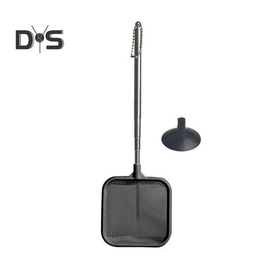 Сачок для аквариума с телескопической ручкой из нержавеющей стали, более глубокая сетка, квадратная сетка для аквариума, для креветок, остатков корма для мальков рыб